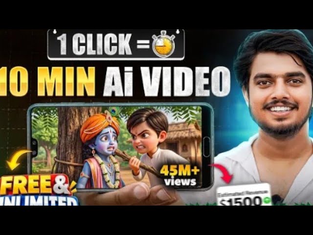 LONG AI VIDEO KAISE BANAYE (10 min) faceless education ai video 