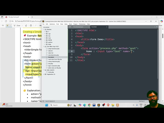 PHP Forms Explained | Action, Method, GET, POST & REQUEST Superglobals in PHP