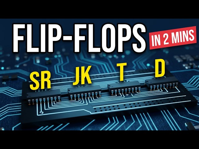 Flip-Flops Explained in 2 Minutes | SR, JK, T & D Flip-Flop Basics