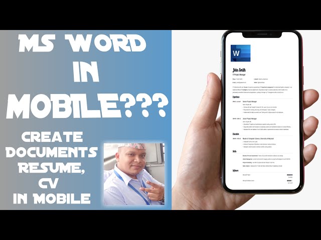 #SAMSIRCOMPUTER | #MSWORD | CREATE CV, RESUME, DOCUMENTS IN MOBILE. | MS WORD IN MOBILE.
