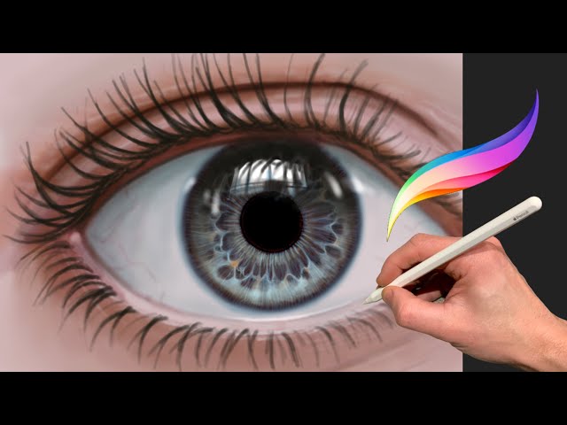 REALISTIC EYE painting on iPad #Shorts