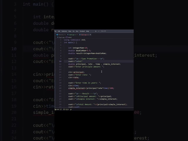 C++ Basics: 5 Programs#CppProgramming #Cpp #Coding #Students #Programming