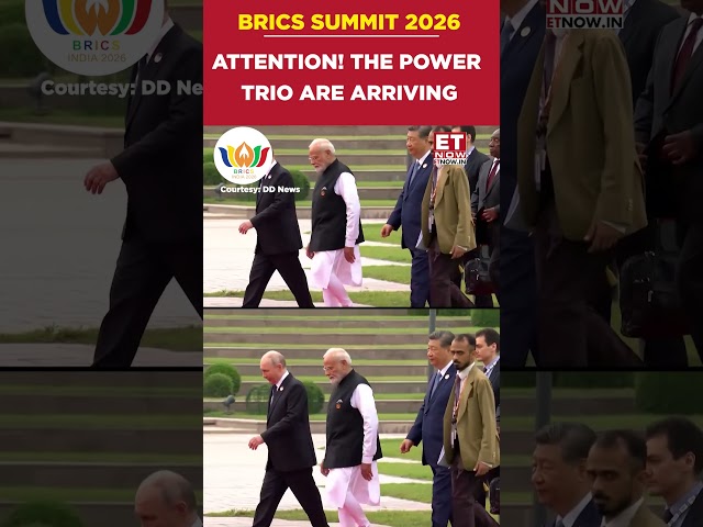 BRICS Summit 2026 Viral Moment: Power Trio In One Frame! Modi, Xi Jinping & Putin Walk Together