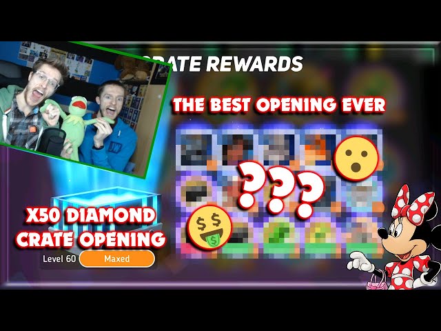 THE BEST x50 DIAMOND CRATE OPENING FT Ethan | Disney Heroes: Battle Mode