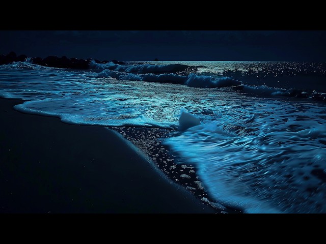 Ocean Sounds for Deep Sleep 🌊 Calming Waves at Night | Dark Screen for Relaxation & Better Sleep