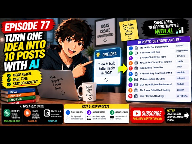 Turn One Idea into 10 Posts with AI