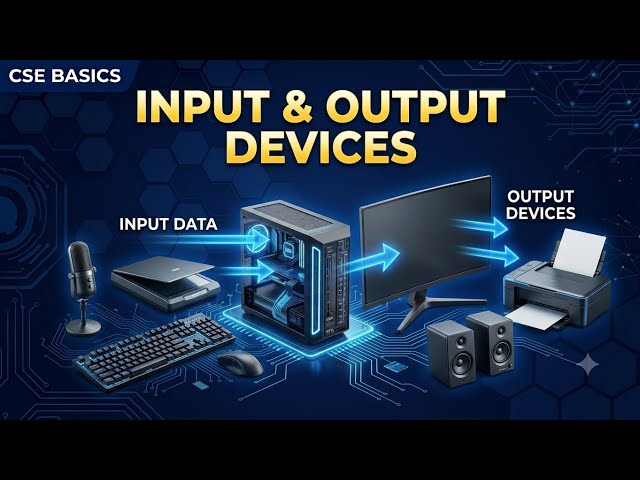 Input & Output Devices Explained in Hindi | Computer Basics for Beginners | CSE Simplified 💻✈️➡️