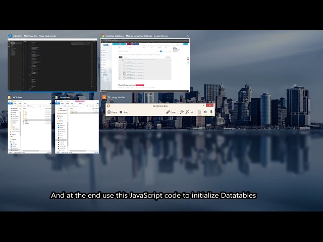 MDBootstrap Datatables tutorial