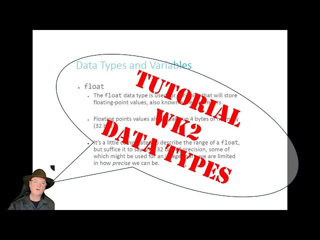 SQ4007 Tutorial wk2 data types in C