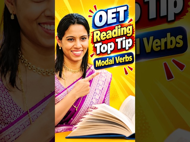 Edu Skills OET Tips:Modal Verbs:OET Reading Tips #eduskills #eduskillsexamprep#eduskillslivesessions