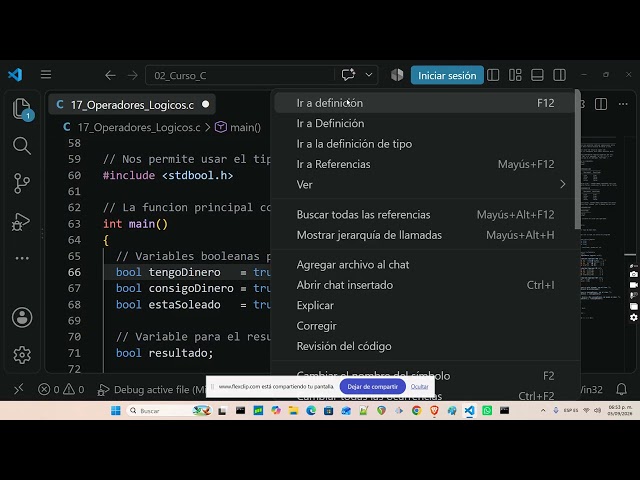 Curso de C Clase 17 Operadores Lógicos | Escuela Libre de Programación