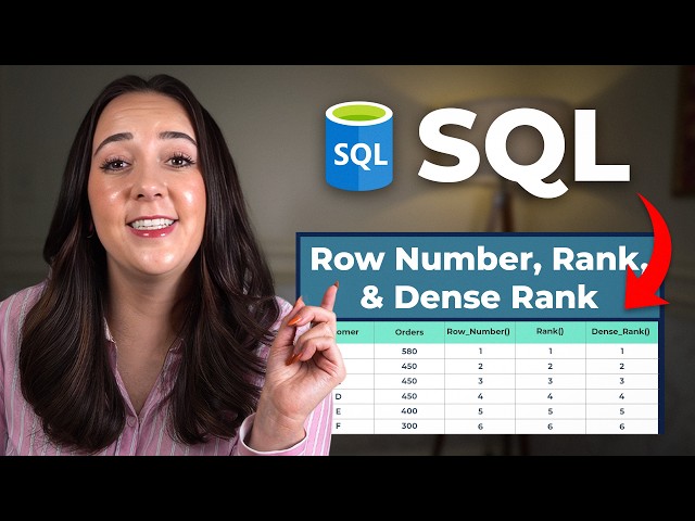 Master SQL Window Functions: ROW_NUMBER, RANK, and DENSE_RANK