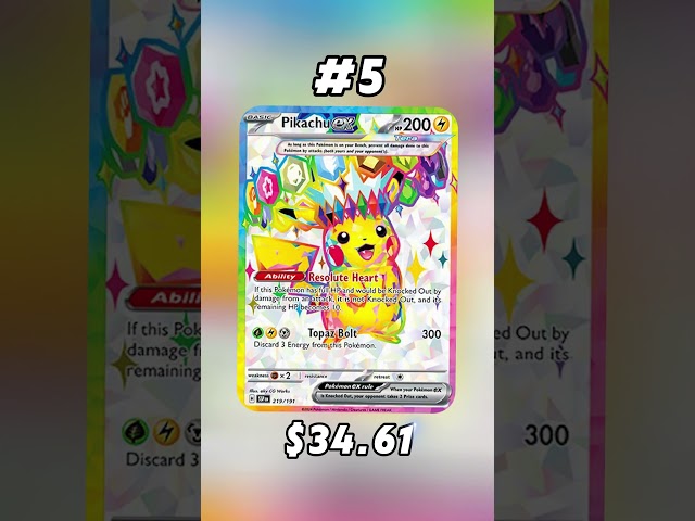 Top 10 Pikachu Ex Pokemon Cards  #pokemon #pokemoncards #pokemontcg  #pikachu