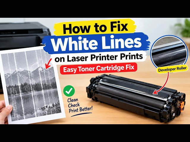 How to Fix White Lines on Laser Printer Prints | Easy Toner Cartridge Fix