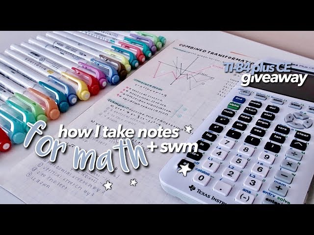 how i take notes & essentials: math (+study with me)