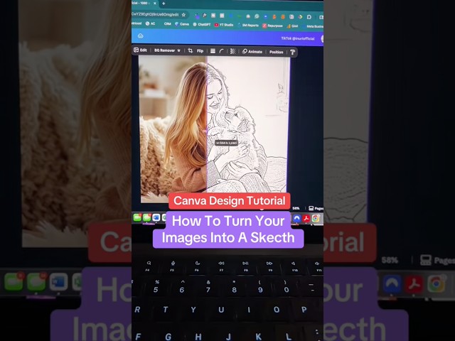 Canva Tutorial - How To Turn a Photo Into a Sketch in Canva!