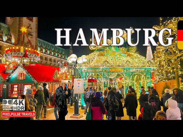 Hamburg Christmas Market Walking Tour 4K | Magical Lights & Festive Cheer