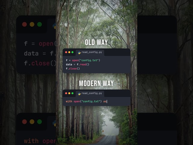 open() without `with` is a hidden trap 🐍