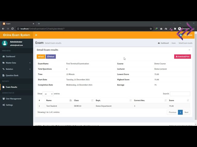 Online Examination System in PHP MySQL CodeIgniter with Source Code - CodeAstro