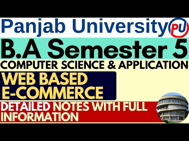 Web based E-Commerce | BA Sem 5 Computer Science | Computer BA Sem 5 | Computer Science BA 5th Sem