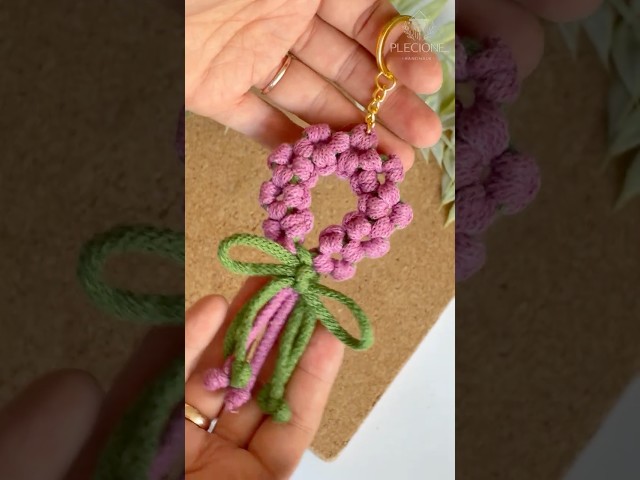 Macrame Flower Wreath DIY 🌸 Easy Handmade Decor #macrame #wreathdiy #flowerdecor