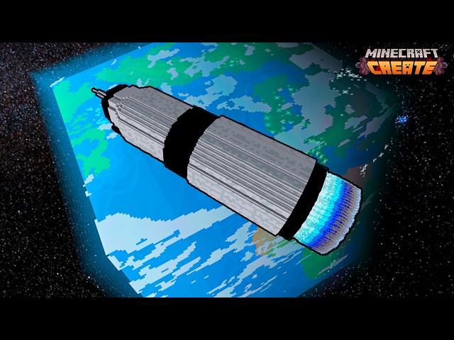 I went to SPACE in the Minecraft Create Mod!