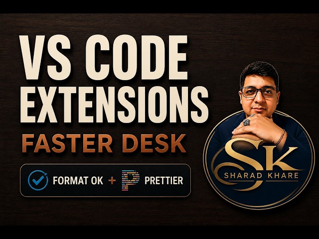 Make VS Code Faster: Best Extensions & Shortcuts for Beginners | Sharad Khare