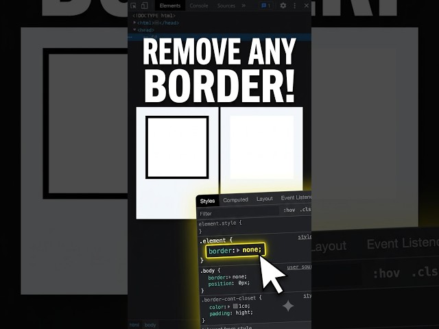 Remove Any Website Border Instantly 🚀 #shorts