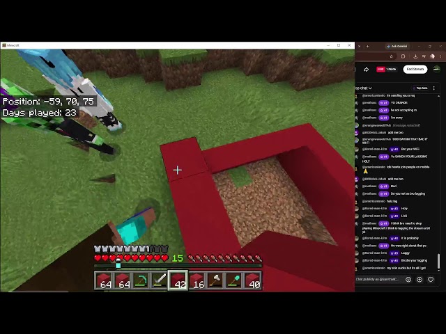 LIVE - Streaming Minecraft withh viewers