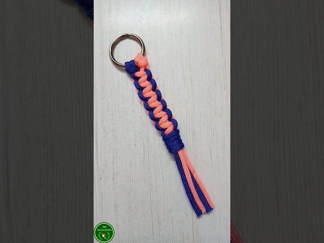 Easy Macrame Keychain DIY ✌️ #shorts #diy #macrame #keychain #tutorial