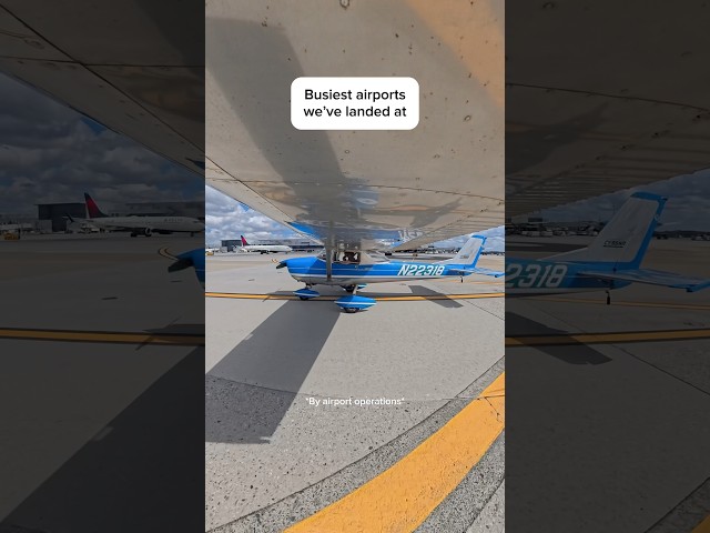 Busiest airports we’ve landed at ✈️🫡 #pilot #aviation #flying *all data from FAA on August 31st