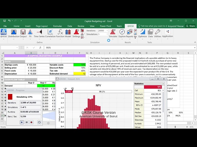 17. Capital Budgeting - Simulating multiple scenarios