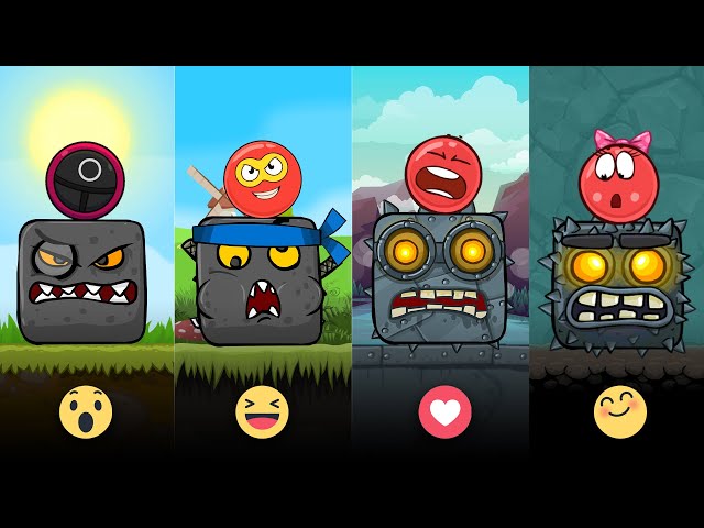 Red Ball 4 Fusion Battle: Squid Game, Red Ball, Red Ball Super, Red Ball Girl Fight All Boss