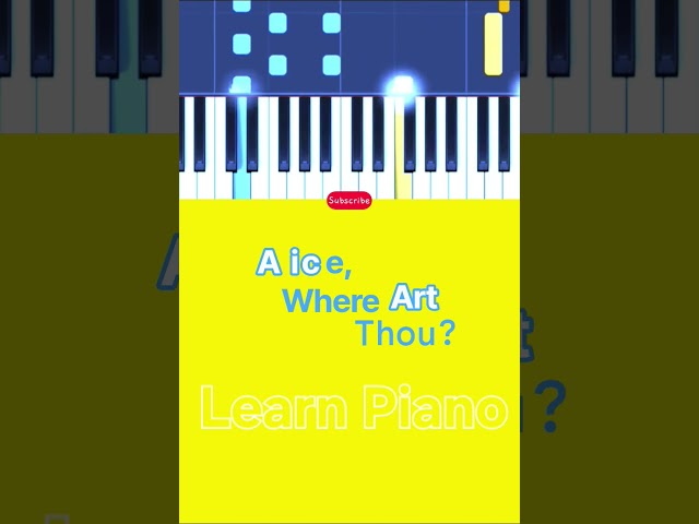 How to play Alice, Where Art Thou? piano tutorial