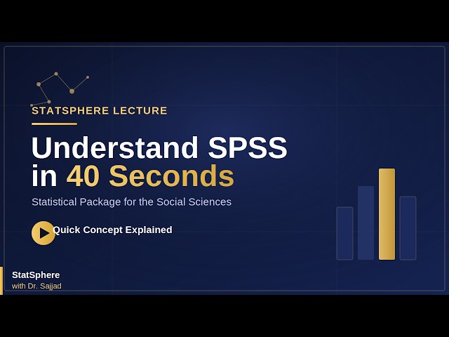 Understand SPSS in 40 Seconds