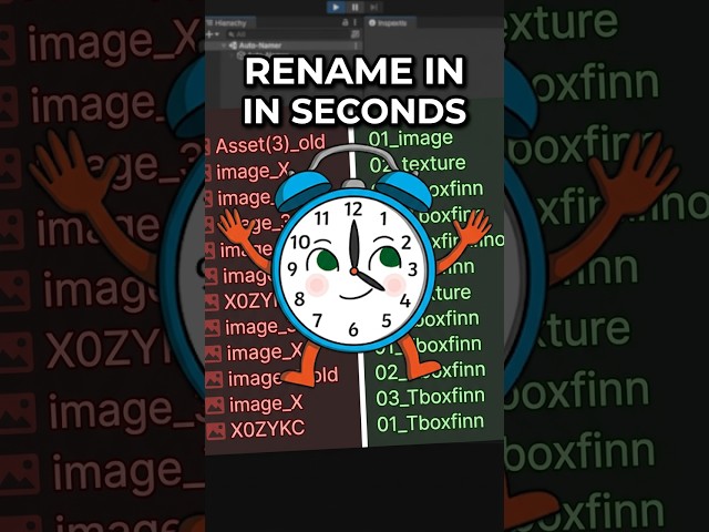Stop wasting time renaming #unity #gamedev #indiedev