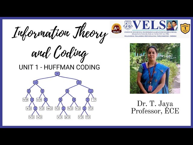 Introduction Theory and Coding - Unit 1: Huffman Coding