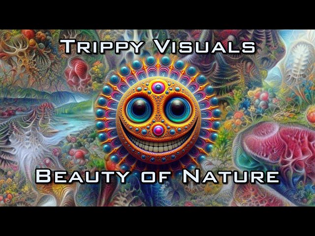 Trippy Visuals Beauty of Nature - Psychedelic Fractal AI Hallucination