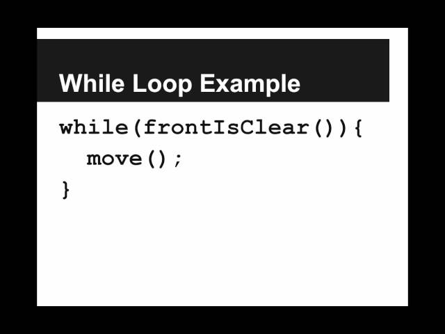 While Loops in Karel