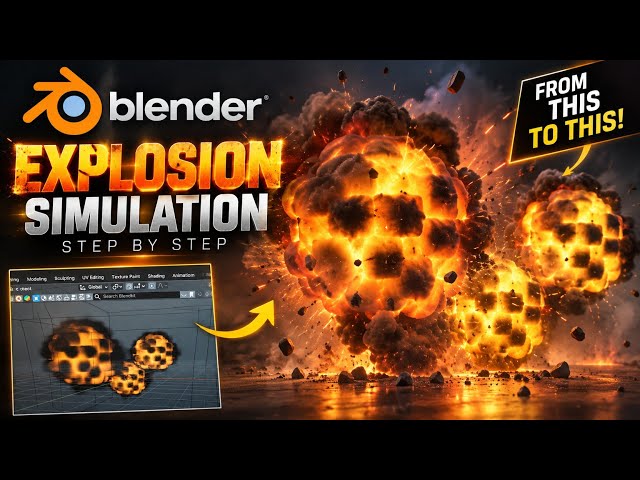 How to Create an Explosion in Blender 🔥 | Easy Explosion Simulation Tutorial for Beginners