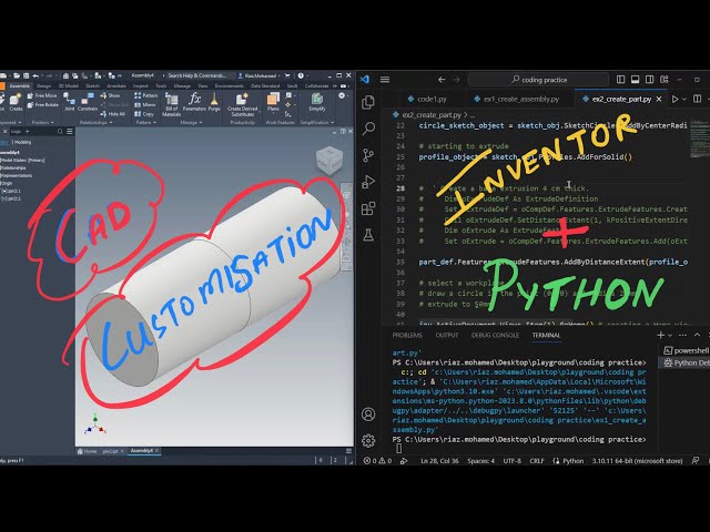 Autodesk Inventor Python Automation | Inventor API | Python