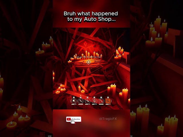 Bruh what happened to my Auto Shop (Pacific Drive: Whispers in the Woods)