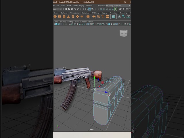 Hard Surface Modeling in Maya - AK47 Gun-Part Tutorial #mayatutorials #mayamodeling