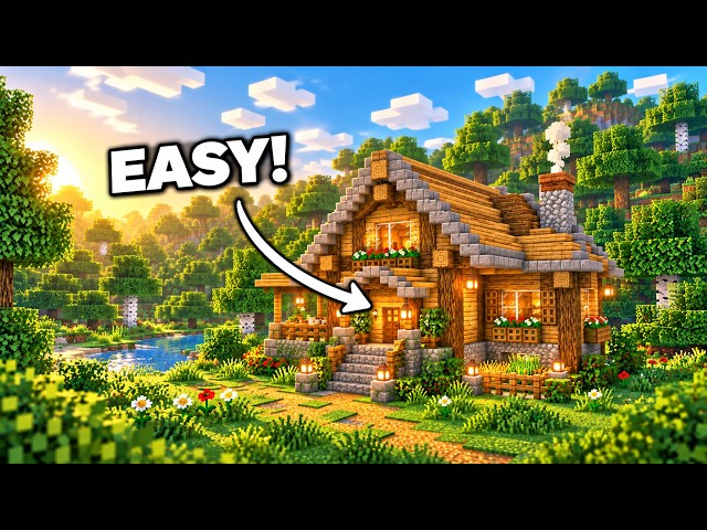 Minecraft: How To Build A Survival House Fast & Easy Tutorial (Bedrock)