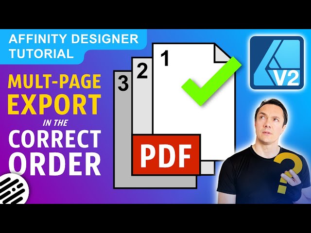 Affinity Designer Tutorial: How to Export Multi-Page PDFs in the Correct Order
