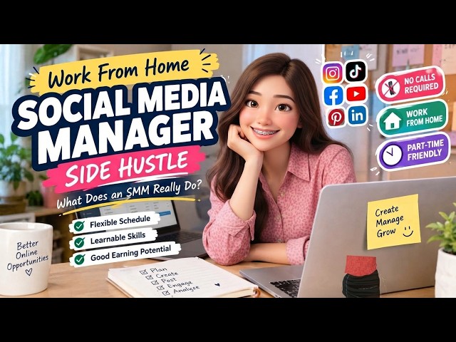 Social Media Manager Side Hustle - What Does an SMM REALLY Do? Beginner's Guide!