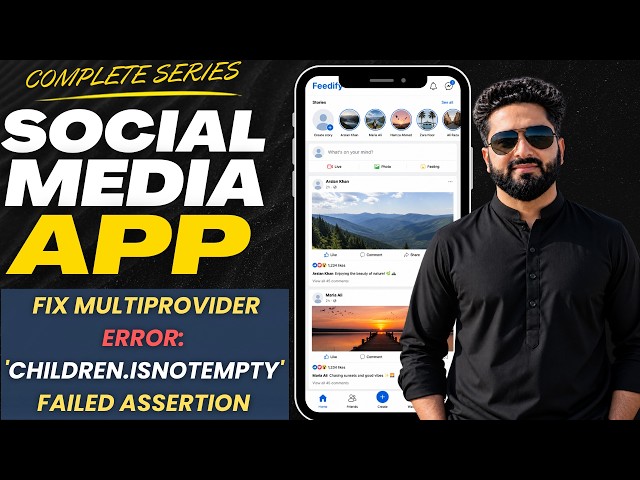 🛠️ Fix MultiProvider Error 'children.isNotEmpty' Failed Assertion  Social Media App Part 5 (2026)