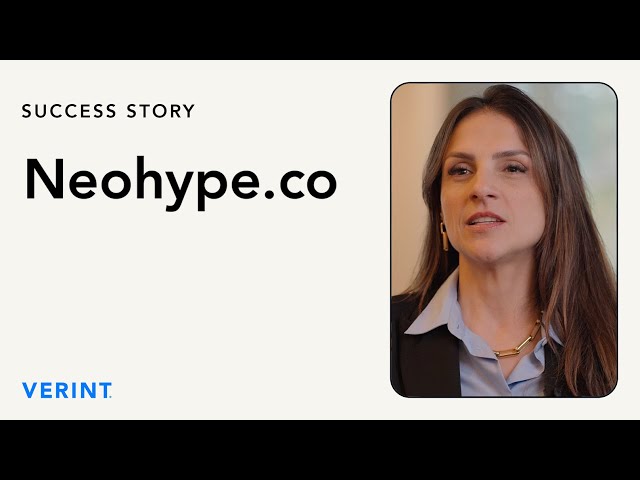 Verint Interviewing Bot Delivers Dramatic Results for Neohype.co
