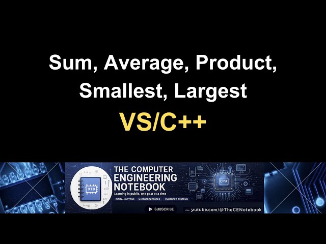 C++ Program for Sum, Average, Product, Smallest and Largest of Three Numbers
