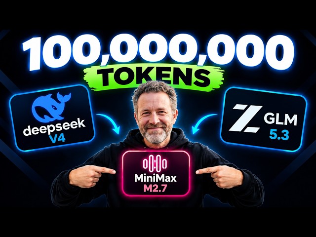 100M FREE AI Tokens + 3 Powerful Models! DeepSeek V4, GLM 5.3 & MiniMax M2.7
